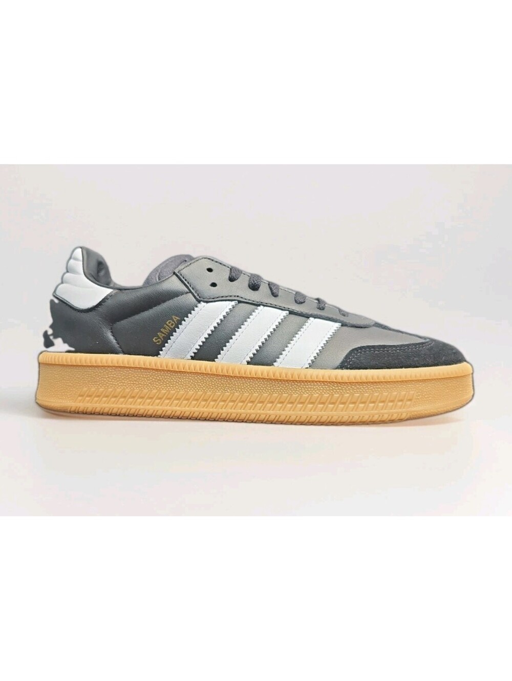 Size 10.5 - adidas Samba XLG Black White Gum